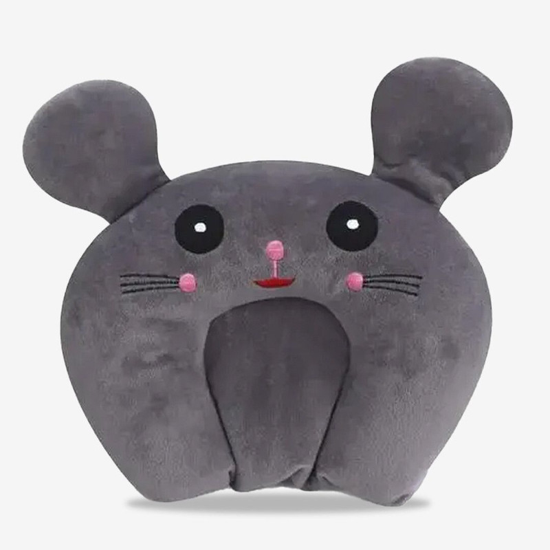 Toes Kids Microfibre Baby Pillow Pack of 1 Toons & Characters Soft & Lightweight, Head Shaping Baby Pillow | Ideal for Newborns & Toddlers |(Grey)