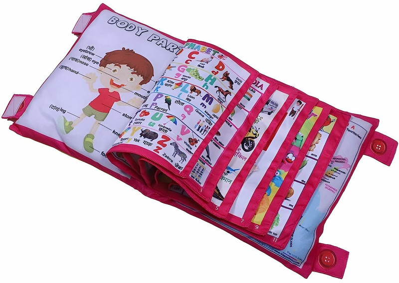BOOKETANO Cotton Baby Pillow Pack of 1 Alphanumeric, Animals, Birds, Floral, Fruits, Geometric, Smiley, Toons & Characters(Pink)