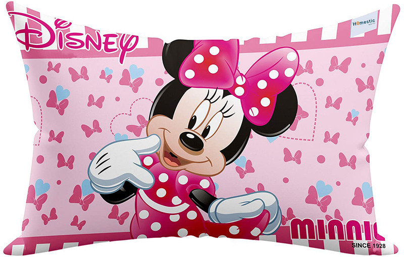 HOMESTIC by Kuber Industries Microfibre Baby Pillow Pack of 1 Toons & Characters(Pink)