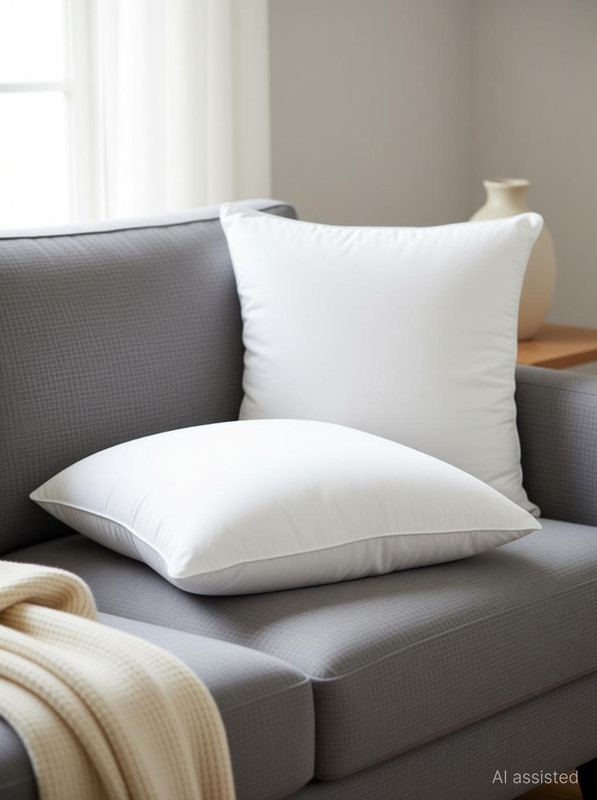 Swikon star Microfibre Sleeping Pillow Pack of 2 Solid(White)
