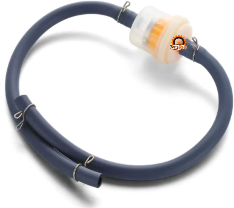 AUTOMOLD Petrol Hose Pipe Inline 8.5 Inch Long Fuel With Clips For Universal Bike Universal Bike Fit For Most Motorcycle, Dit Dirt Bicycle, ATV And So On Universal Fuel Filter(Heavy Duty Fuel Filters)