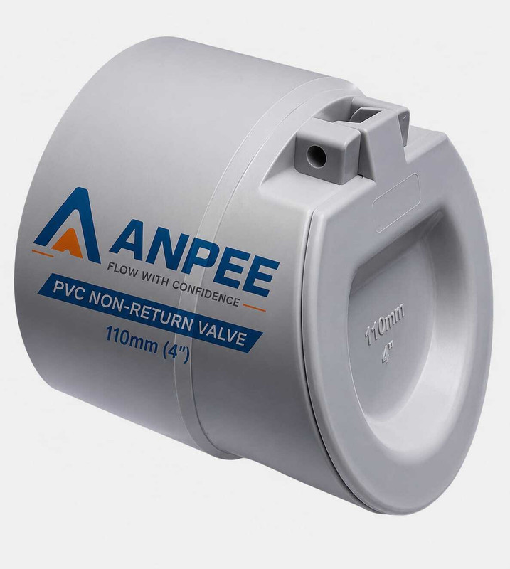 ANPEE PVC Drain back flow valve 4-Inch 1-Way Cap Pipe Joint(Pack of 1)