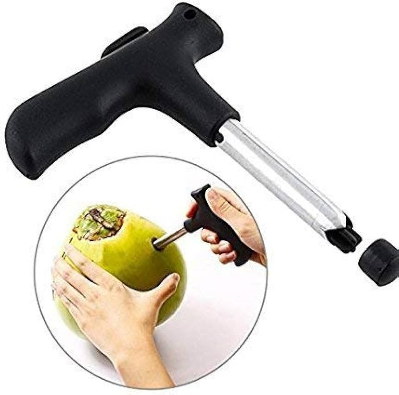 SS GLAM SHOP Coconut Opener Tool | Nariyal Puncher | Coconut Hole Maker | Olive Pitter(Handheld)