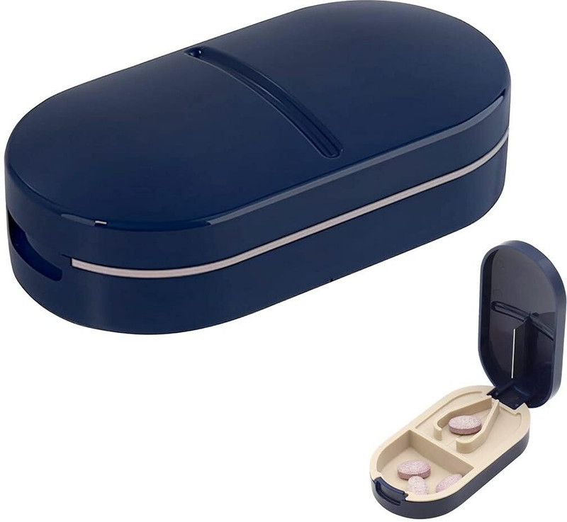 QIQVERT 2-in-1 Professional Pill Cutter and Tablet Storage Box Cherry & Olive Pitter(Free Standing)