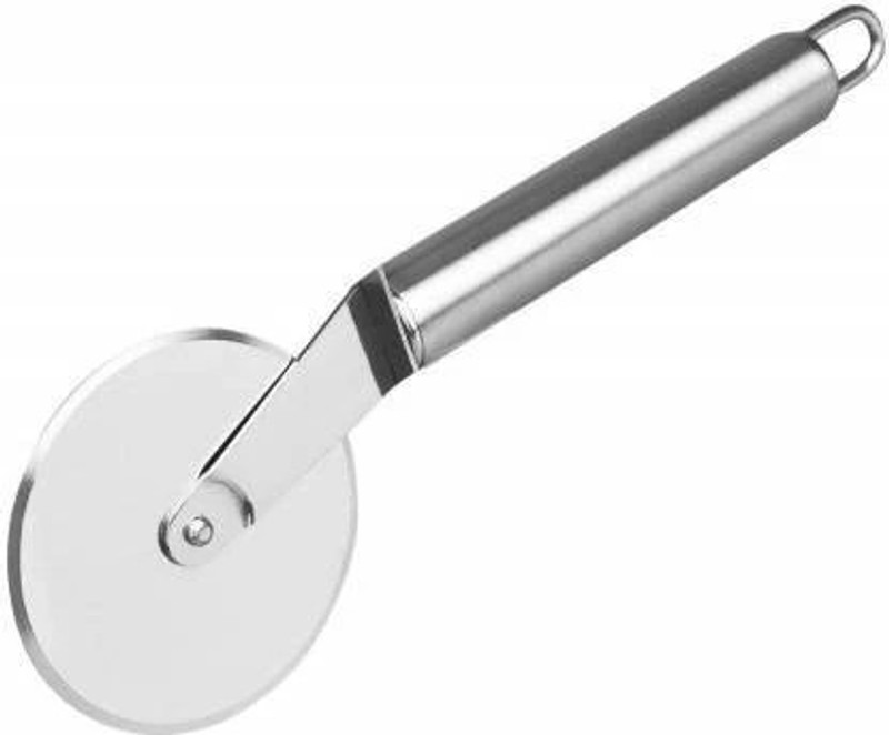 LMR3 Stainless Steel Pipe Handle Pizza Cutter Pastry Slicer with Sturdy Wheel Pizza Cutter(Stainless Steel Pack of 1)