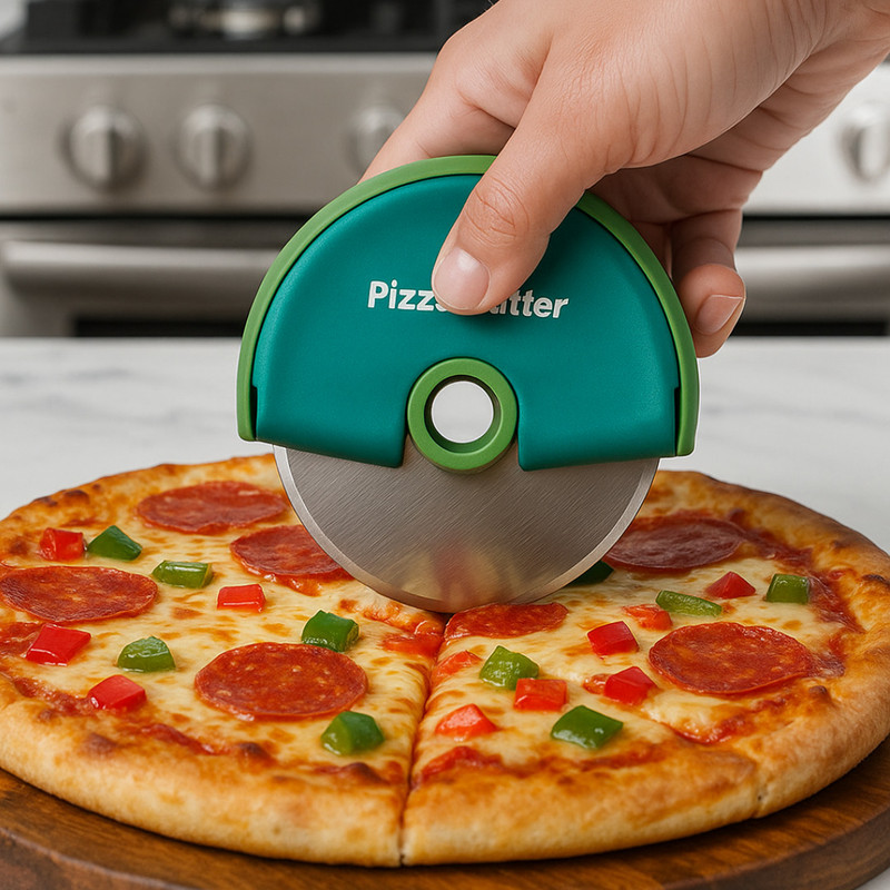 Thunderex Premium Pizza Cutter Wheel with Easy Grip Handle | Sharp Stainless Steel Blade Wheel Pizza Cutter(Stainless Steel)