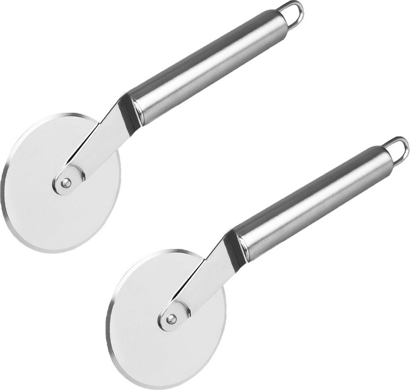 DK CLASS Stainless Steel Pizza & Vegetable Cutter(Pack Of 1) Wheel Pizza Cutter(Stainless Steel)