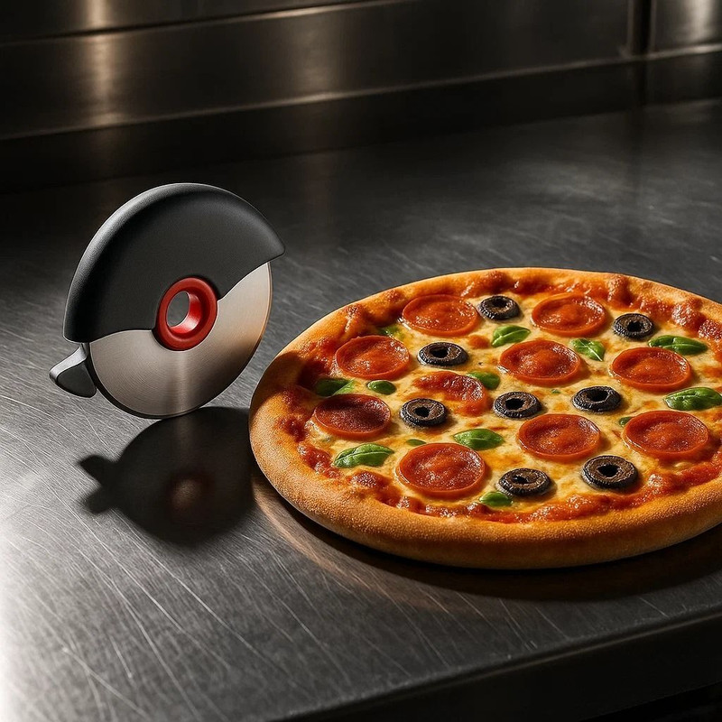 Bajrayo premium stainless steel rolling pizza cutter Easy to Cut and Clean Wheel Pizza Cutter(Stainless Steel)