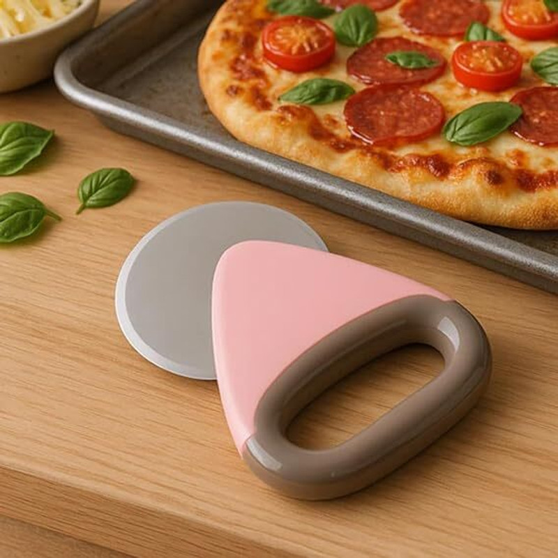 MARMORIS ECOM 1 Pc Pizza Rolling Cutter with Ergonomic Handle Sandwich Slicer for Kitchen Wheel Pizza Cutter(Stainless Steel)
