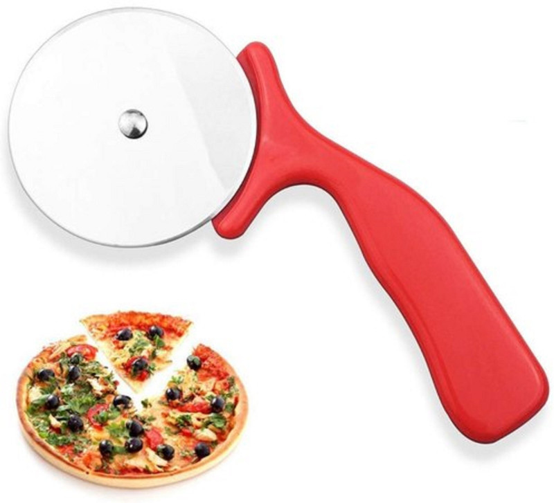 Erialia New Stainless Steel Heavy Plastic Round Pizza Cutter Rolling Pizza Cutter(Stainless Steel)