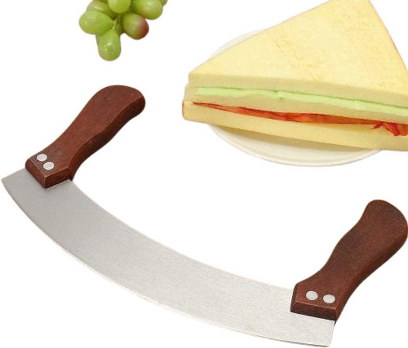 STHITI Double Handle Pizza Cutter Sharp Blade Double Ended Pizza Cutter(Stainless Steel)