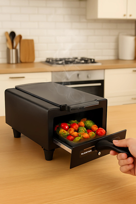 SLICETER 1500W Home Electric Tandoor | Oil-Free Cooking | Easy to Clean and Store Safely Electric Tandoor