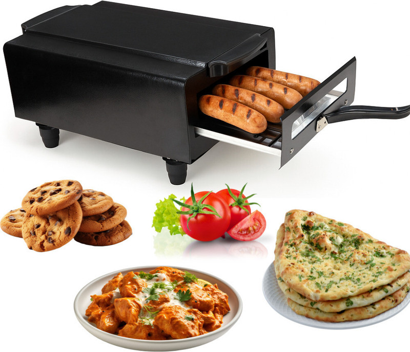 Chefman Electric Tandoor for Home | Shockproof Body | Durable & Easy to Clean, Pizza Maker(Black)