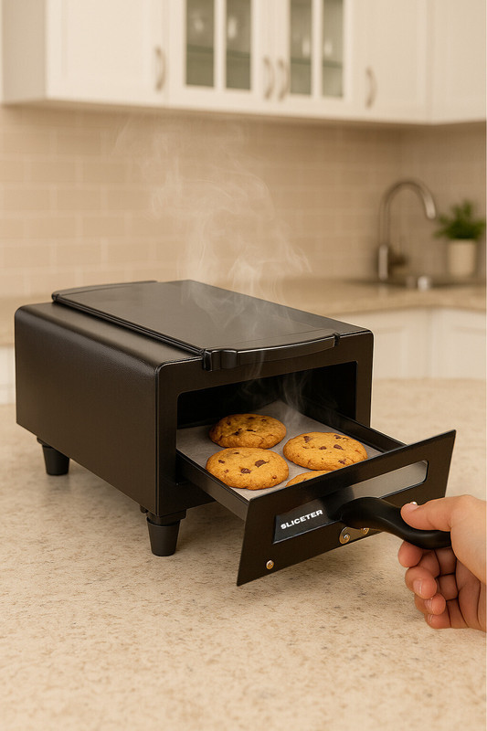 SLICETER Electric Tandoor for Indian Cooking | 2200W Power | Compact and Easy to Carry Pizza Maker(Black)