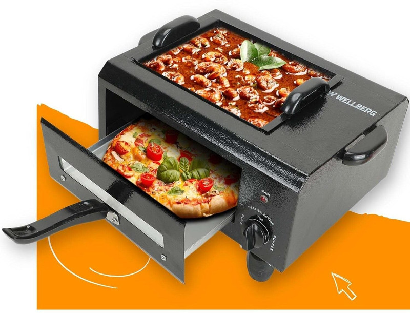 Chefman CH DUAL TANDOOR ( 2IN1) Pizza Maker(Black)