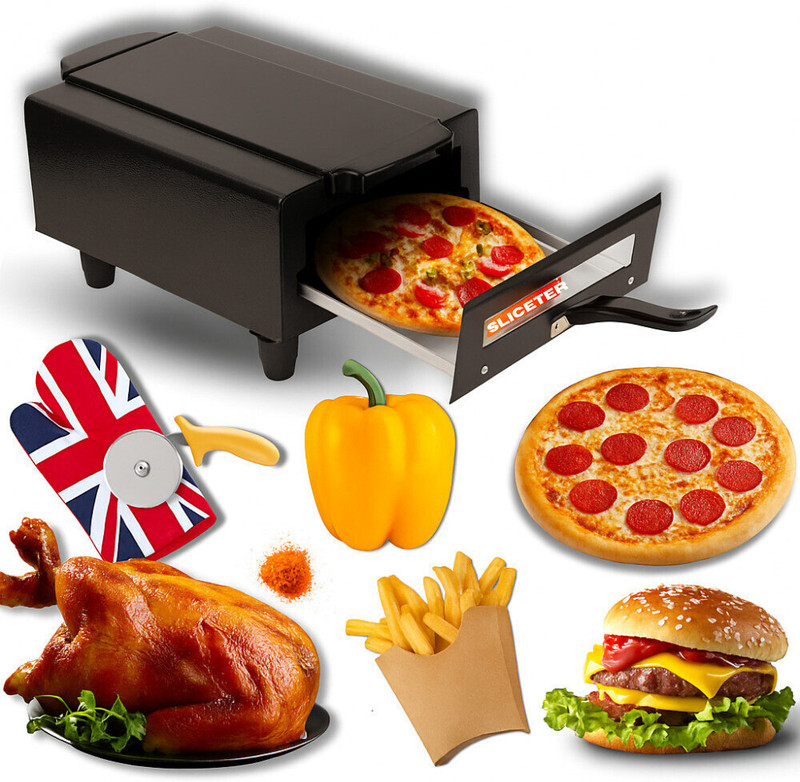SLICETER Compact 2200W Tandoor for Kitchen Use | Roast, Grill, Bake Easily Every Day Pizza Maker(Black)