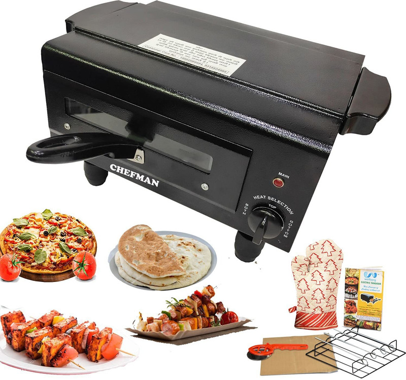 Chefman CH ELECTRIC TIMER Pizza Maker(Black)