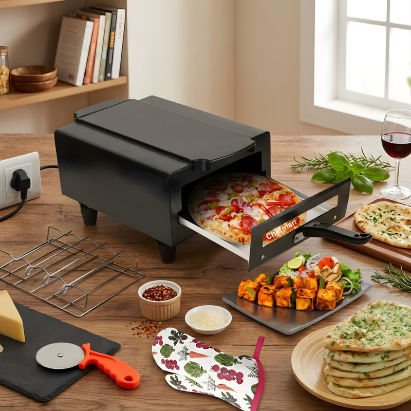 Chefman Premium Home Chef 14-Inch Oven for Naan, Pizza, and Healthy Meals Electric Tandoor