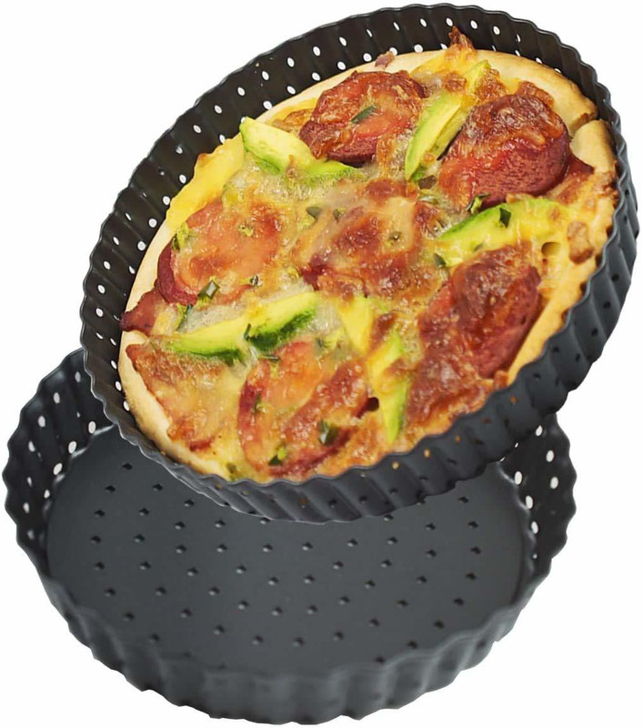 ON GATE Pizza Pan, 9 Inch Carbon Steel Pizza Pan with Holes, Round Pizza Maker(Black)