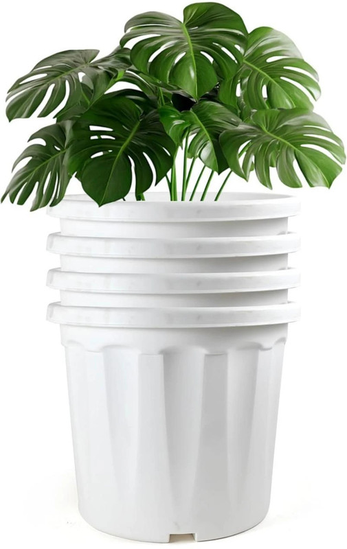 blooming furnancy 8 INCH Planter Plastic for Plants Nursery Seedling Germination pots Plant Container Set(Pack of 7, Plastic)