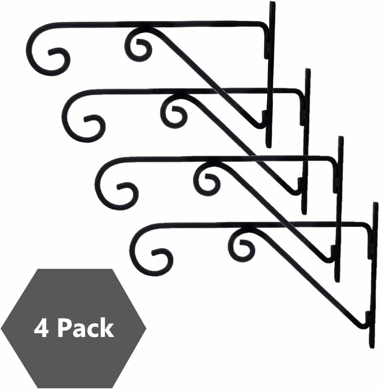BlessYou Metal Universal Wall Mounted Planter Stand ,Bracket Hanging, Plant Container Set(Pack of 4, Metal)