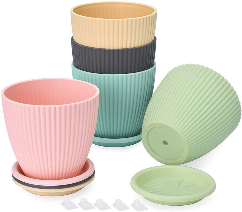 Seedsavvy "10" Inch Flower Pots for Home & Decoration Planters, Terrace, Garden Plant Plant Container Set(Pack of 3, Plastic)