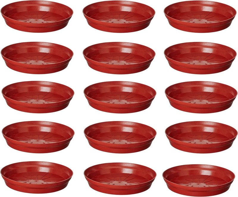 Varshney Gardening round plastic flower pot tray for plant pots Plant Container Set(Pack of 10, Plastic)
