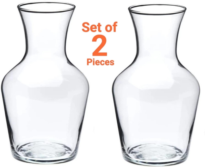 Nursery Hub Shape Clear gamla planter Plant Pots Plant Container Set(Pack of 2, Glass)