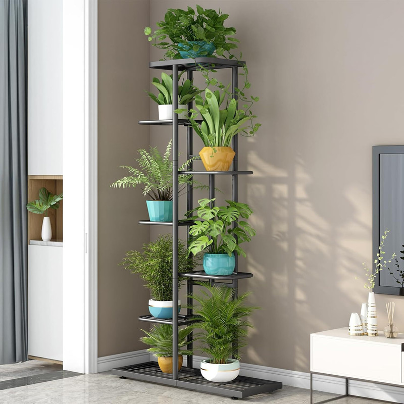 Rahat Handicraft 7-Pot Plant Stand/Plant Container Set Plant Container Set(Metal)