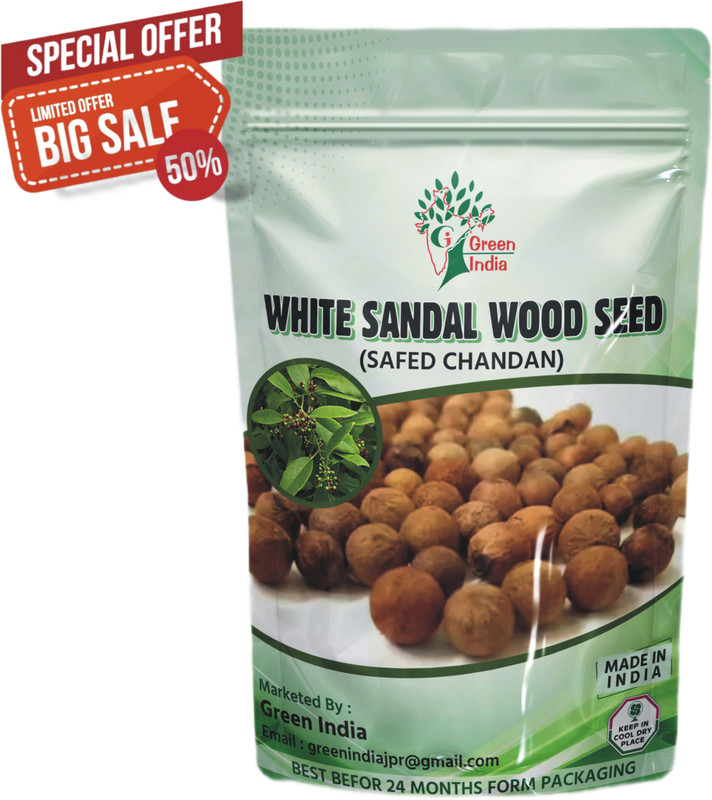 Green India White Sandalwood Tree (10 SEED), White Sandal Wood Seed, Safed Chandan Plant Seed(10 per packet)