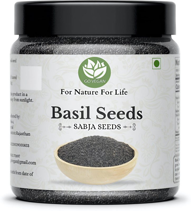 AnnieHerbs Basil Seeds | Sabja Seeds for Falooda | Tukmaria Seeds for Eating | Takmaria Seed(100 g)