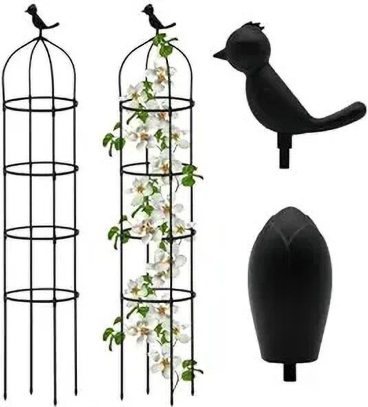 maycreate Garden Support Obelisk for Climbing Plants Metal Frame Trellis Plant Straightener(Pack of 1)