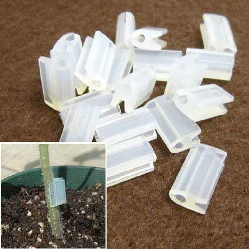 SIDDHI AGRITECH Garden Tomato Plant Clip, Bran Silicone Grafting Clip 2.5 mm Plant Straightener(Pack of 100)