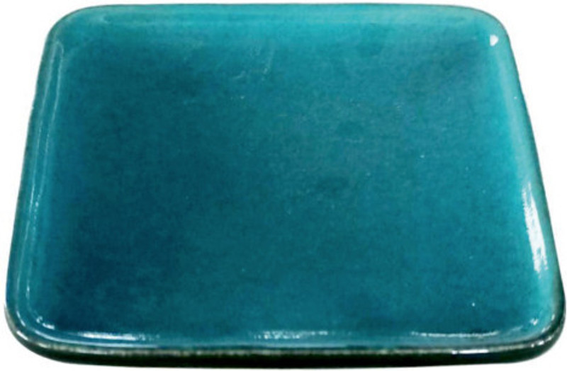 Lemon Tree Square Shape Ceramic Stoneware Small Serving Plate, Rice and Food Serving Plate Tray(Microwave Safe)