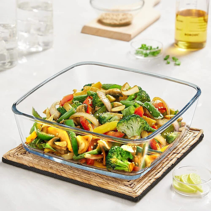 daesgesage 1000 ml glass oven baking dish Baking Dish(Microwave Safe)