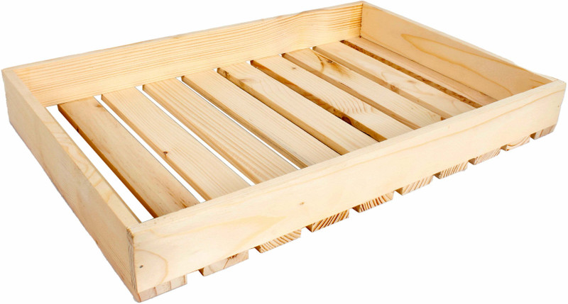 ITSY Bitsy Wooden Multipurpose Slotted Serving Tray 12 X 18 X 2inch 1pc Tray(Microwave Safe)