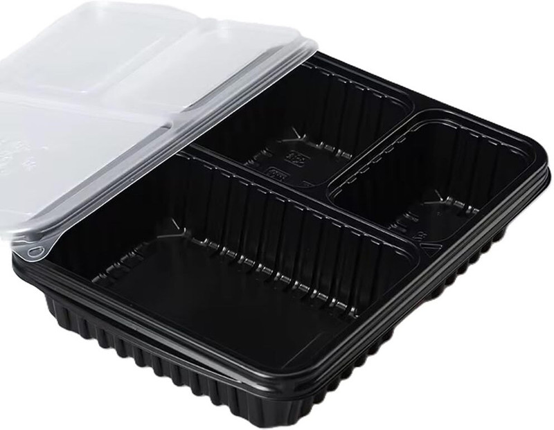 Shubham Technplast 3CP Pav Bhaji Plate Sectioned Plate(Pack of 10, Microwave Safe)