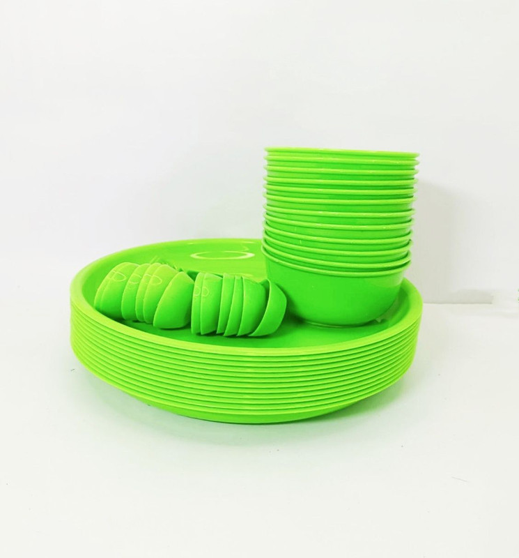 ANUWORD Dinner Set | 18 Pieces for Family | Bone-Ash Free &Dishwasher Safe | Bowls Dinner Plate(Pack of 18, Microwave Safe)