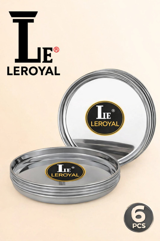 LEROYAL Regular Khumcha/Thali Dinner Plate(Pack of 6)