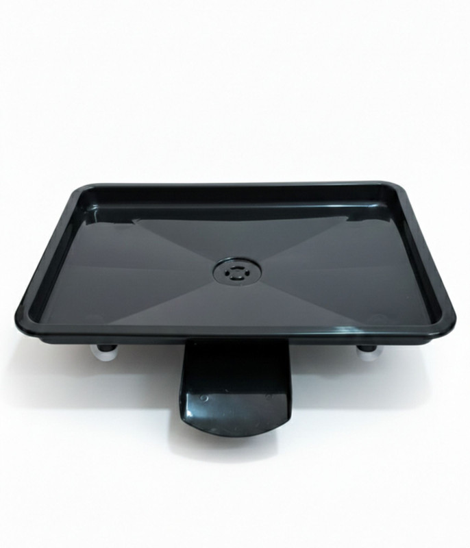 Aarlus Dish Rack Water Drain Tray with Outlet | Kitchen Dish Drying Drainer Black Tray