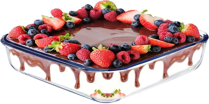 Cutting EDGE Jade Bake and Serve Bakeware Safe and Oven/Microwave Safe Glass Dish(1800 ml) | Baking Dish(Microwave Safe)