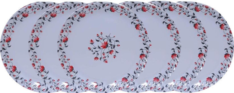 Feast Melamine Smart Round 7 Inch Half Dinner Plate set Dinner Plate(Pack of 6)