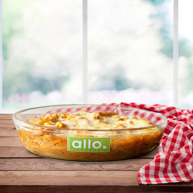 MOOZICO 1600ml Borosilcate Oval Glass Baking Dish, Baking Tray, Oven and Microwave Safe Baking Dish(Microwave Safe)