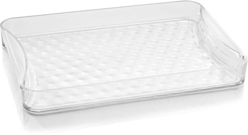HAPPI Multipurpose Unbreakable Diamond Medium Serving Tray for Kitchen Plate GlassDish Tray(Microwave Safe)