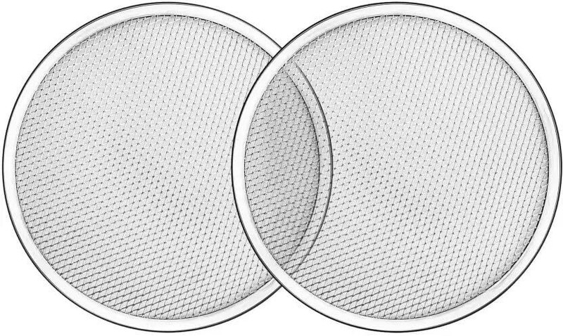 Everkart express 8 inch Pizza Screen Combo Pack of 2, Durable Mesh Baking Pizza Tray(Pack of 2, Microwave Safe)