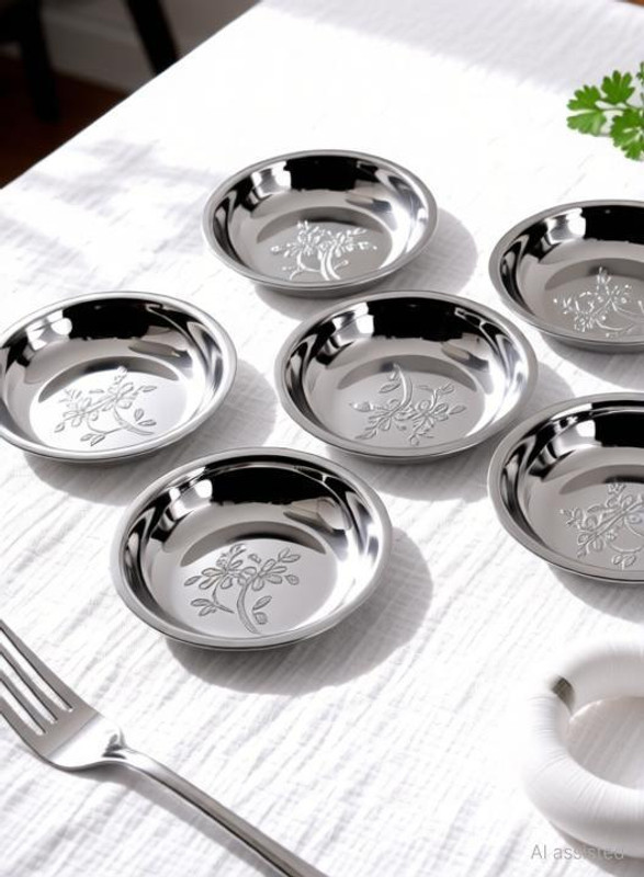 PEEZSTEEL TRY DISH Half Plate(Pack of 6)