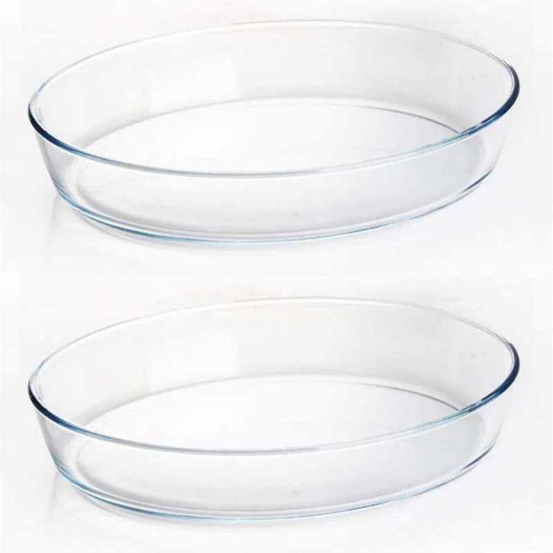 TDMM Borosilicate Oval Glass Bakeware Dish (700 ml) Pack Of 1 Baking Dish(Microwave Safe)