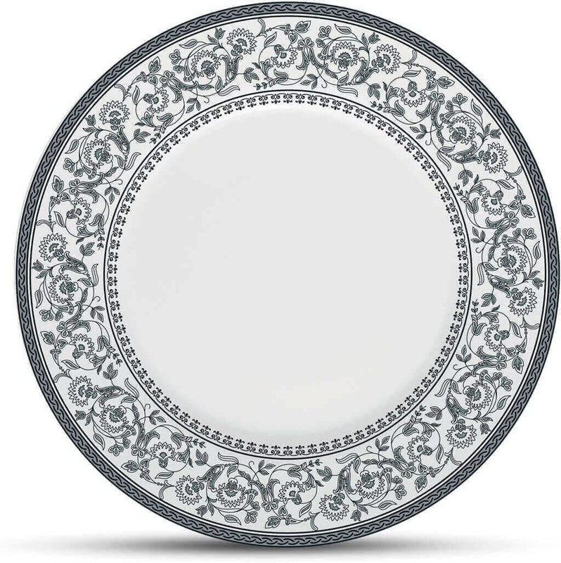 LAOPALA Diva Morrocan Gold Large Dinner Plate Set of 6 pcs, 11" Inch, Opalglass, Dinner Plate(Pack of 6, Microwave Safe)