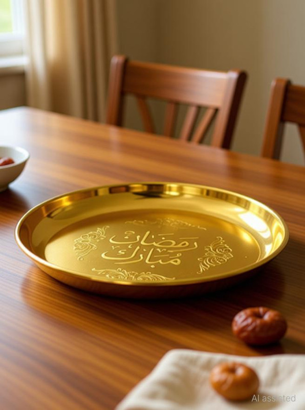 KSN Ramadan Tray Serving Dates & Dry Fruit 7 Inch Tray