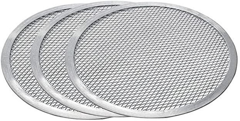 Everkart express 12 Inch Aluminium Pizza Screen | Oven & Bakeware Essentials Pizza Tray(Pack of 3, Microwave Safe)